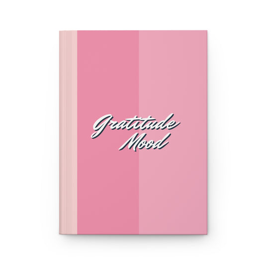 Gratitude Mood: Gratitude Matte Hardcover Journal  - Pretty Double Pink and White